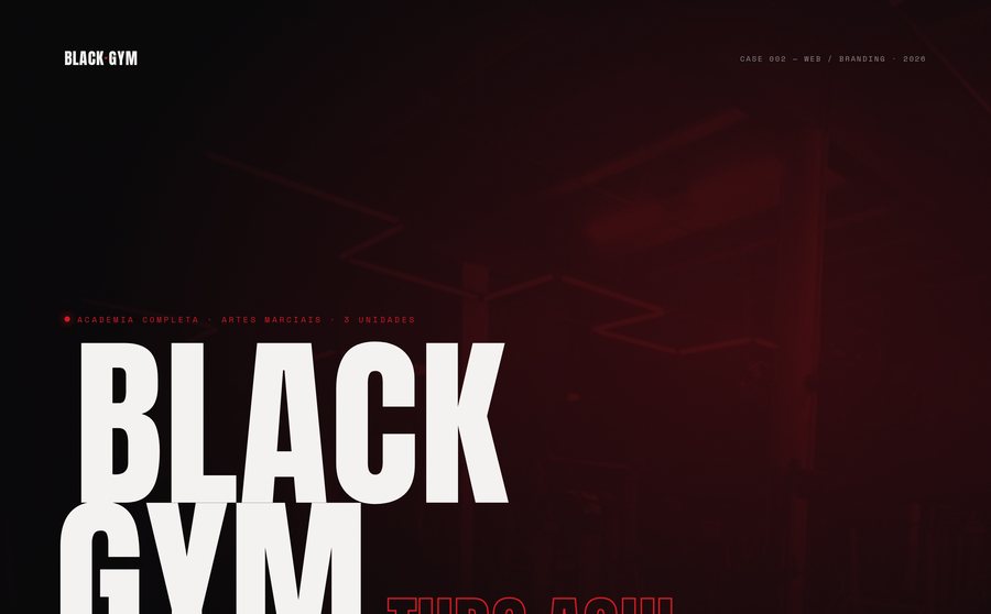 Black Gym — case de web design