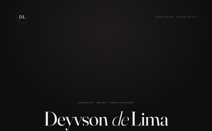 Deyvson de Lima — case de web design
