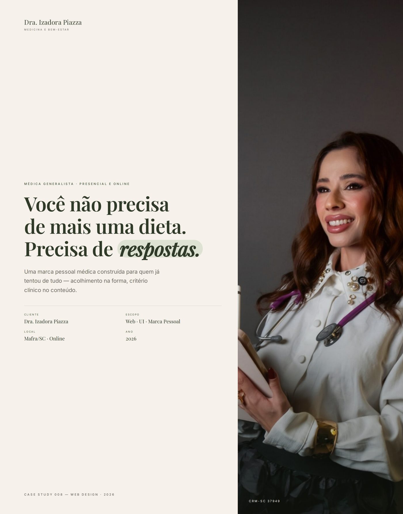 Dra. Izadora Piazza — Capa