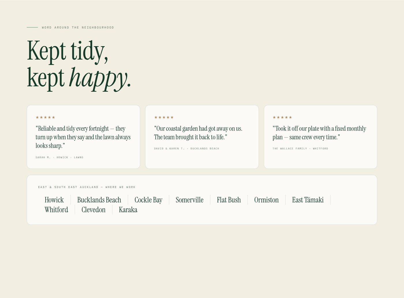 Tidy Yard — Encerramento