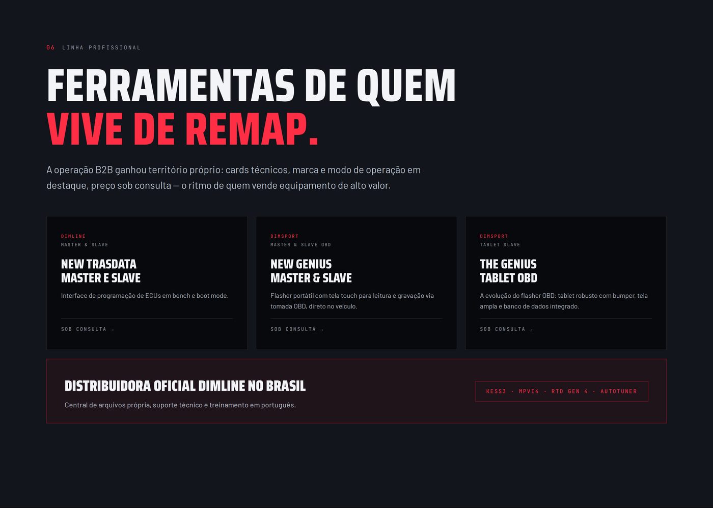 Truckcar Performance — Decisões